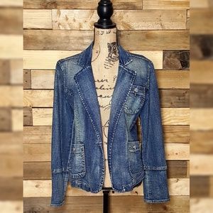 SOLD via FB 🛑 BACCINI Denim Jean Glitter Jacket
